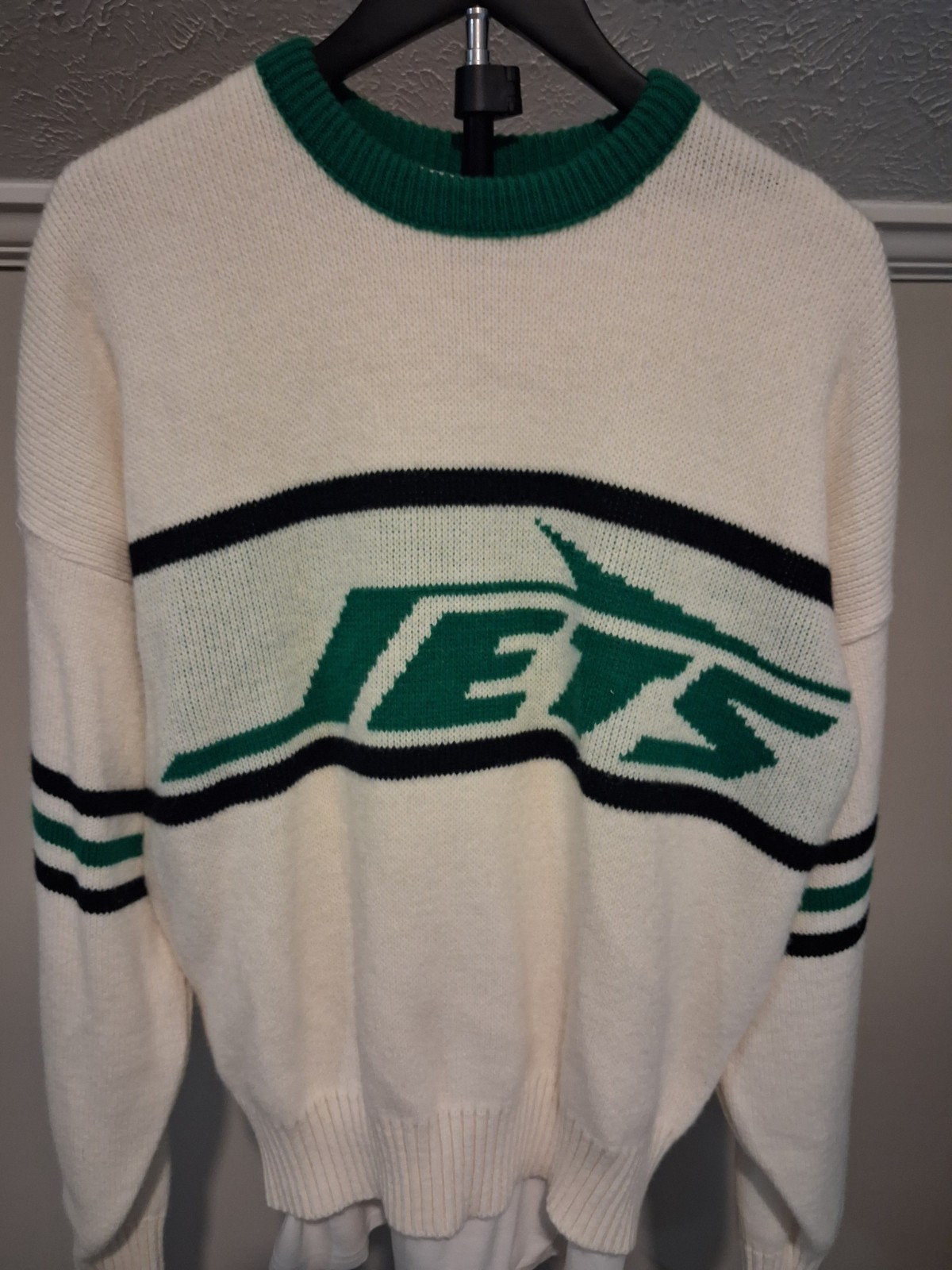 Cliff Engle Ltd. New York Jets NFL Officially Licensed Sweater White Green Black