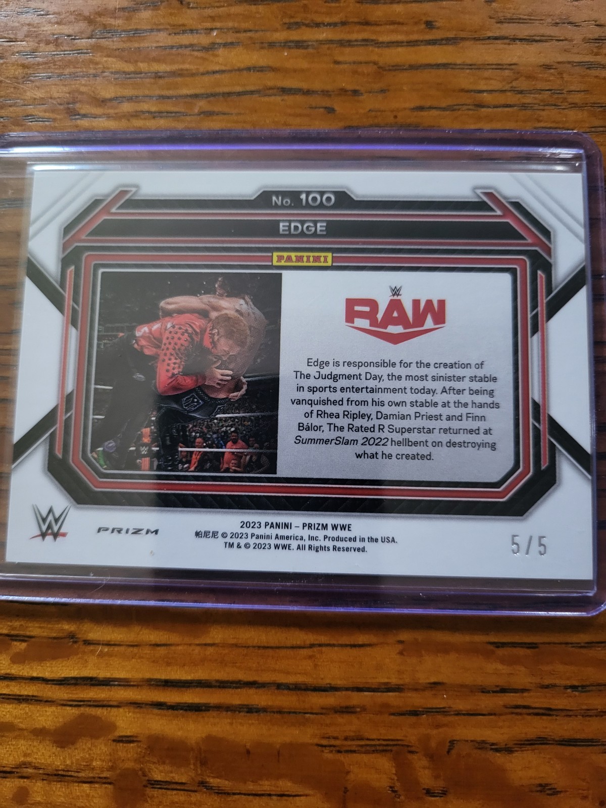 WWE 2023 Panini Prizm Edge FOTL Gold Shimmer /5 *See Description*