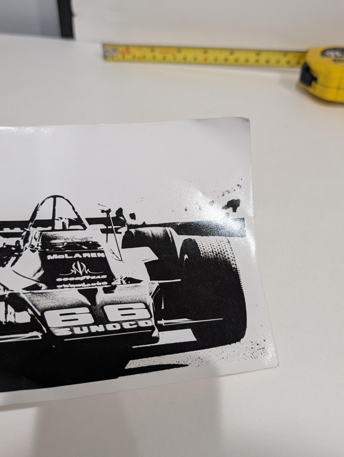 Vintage 1971 Mark Donohue McLaren M19A F1 Race Car Photo Sunoco #10 Agfa Art