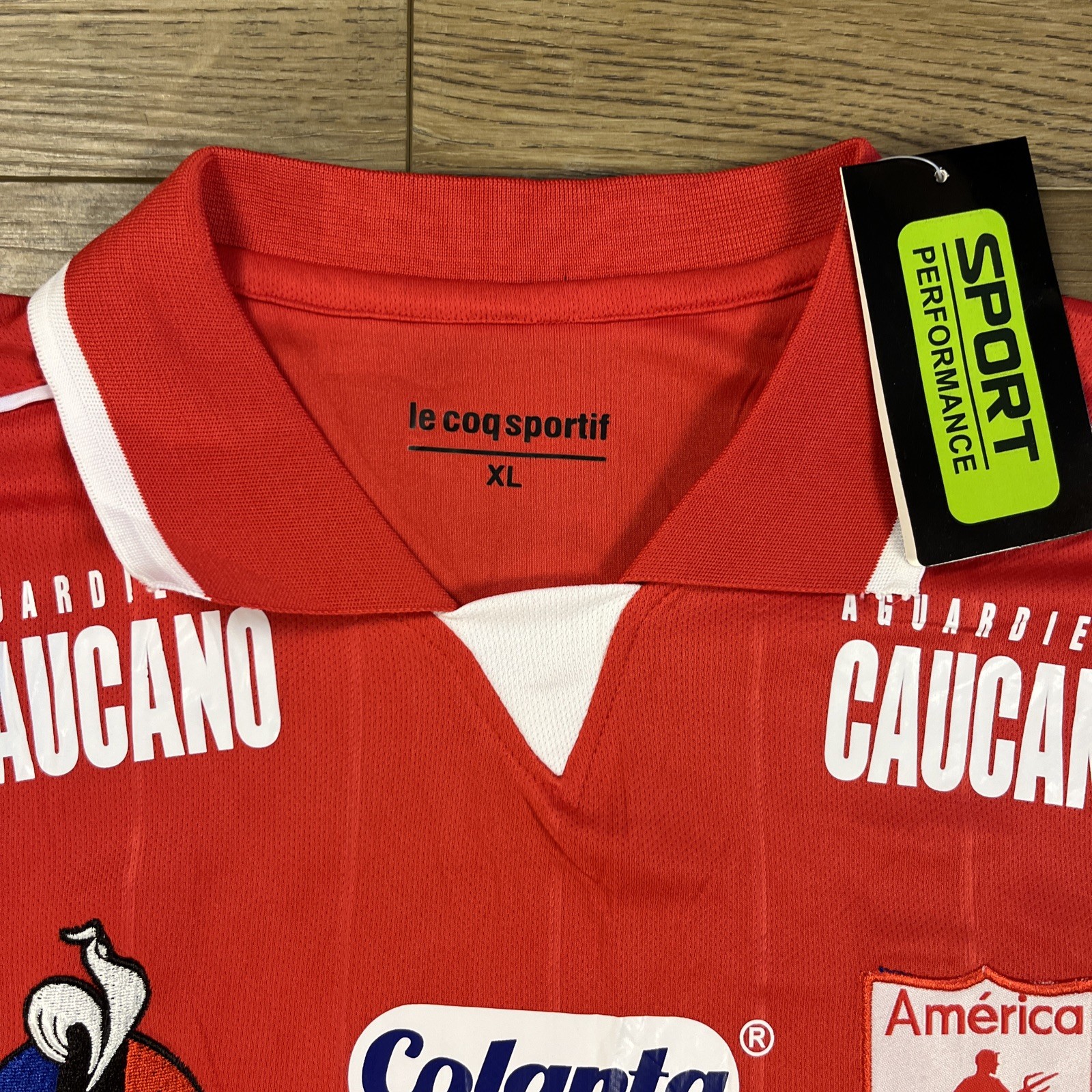 Le Coq Sportif America De Cali Red Soccer Jersey Men’s Size L