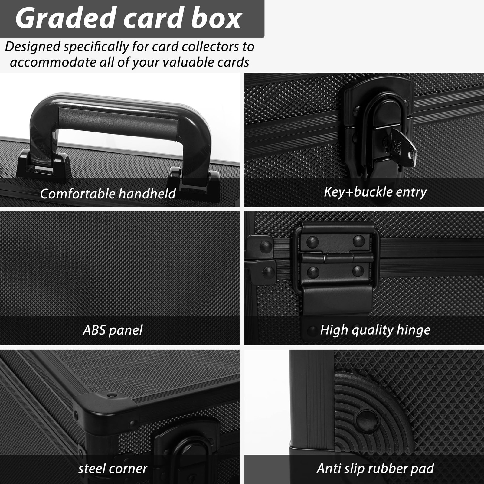 Graded Card Case – Aluminum Alloy Graded Card Storage Box Compatible with 40 …