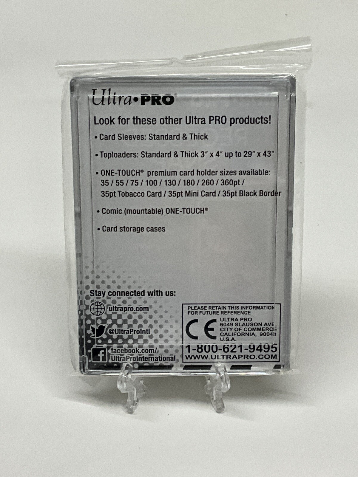 Lot Of 5 ULTRA PRO RECESSED SNAP UV SAFE STANDARD SIZE Card Holder 85938-uv