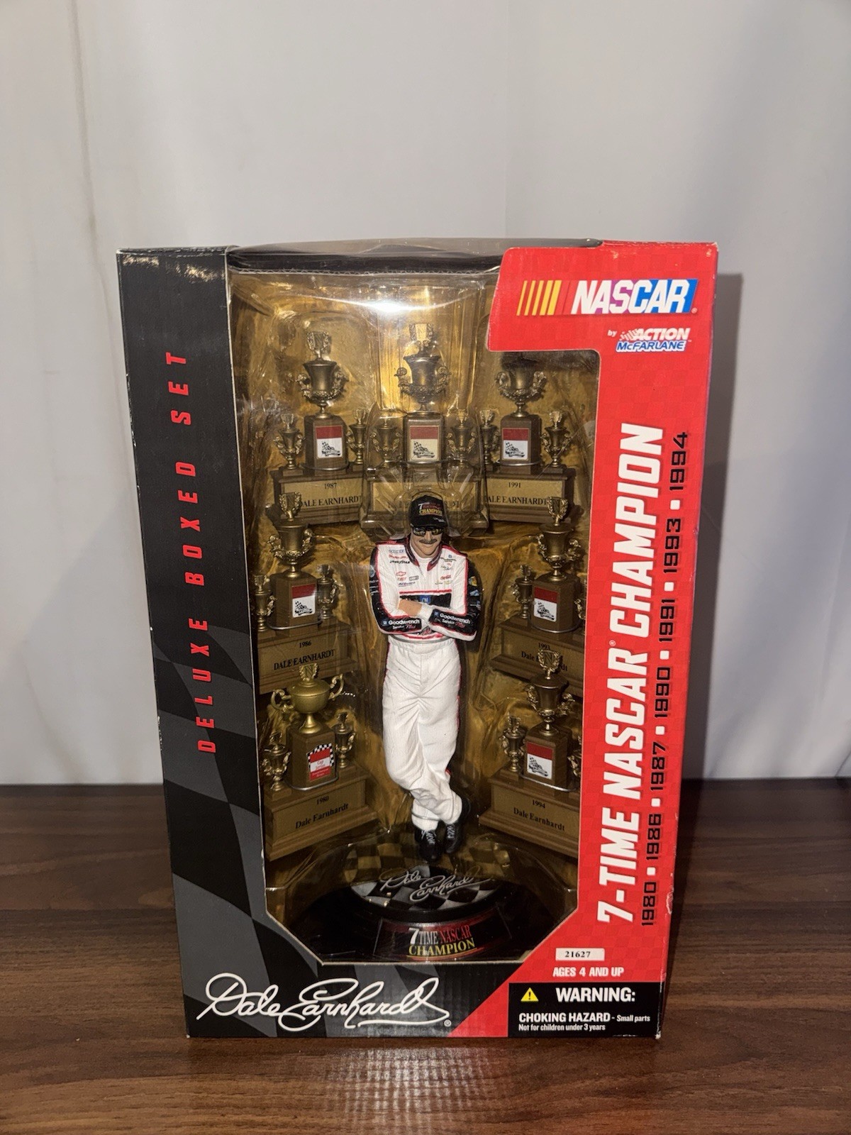 Action McFarlane DALE EARNHARDT SR 7-Time NASCAR Champion Figure w/ Trophies
