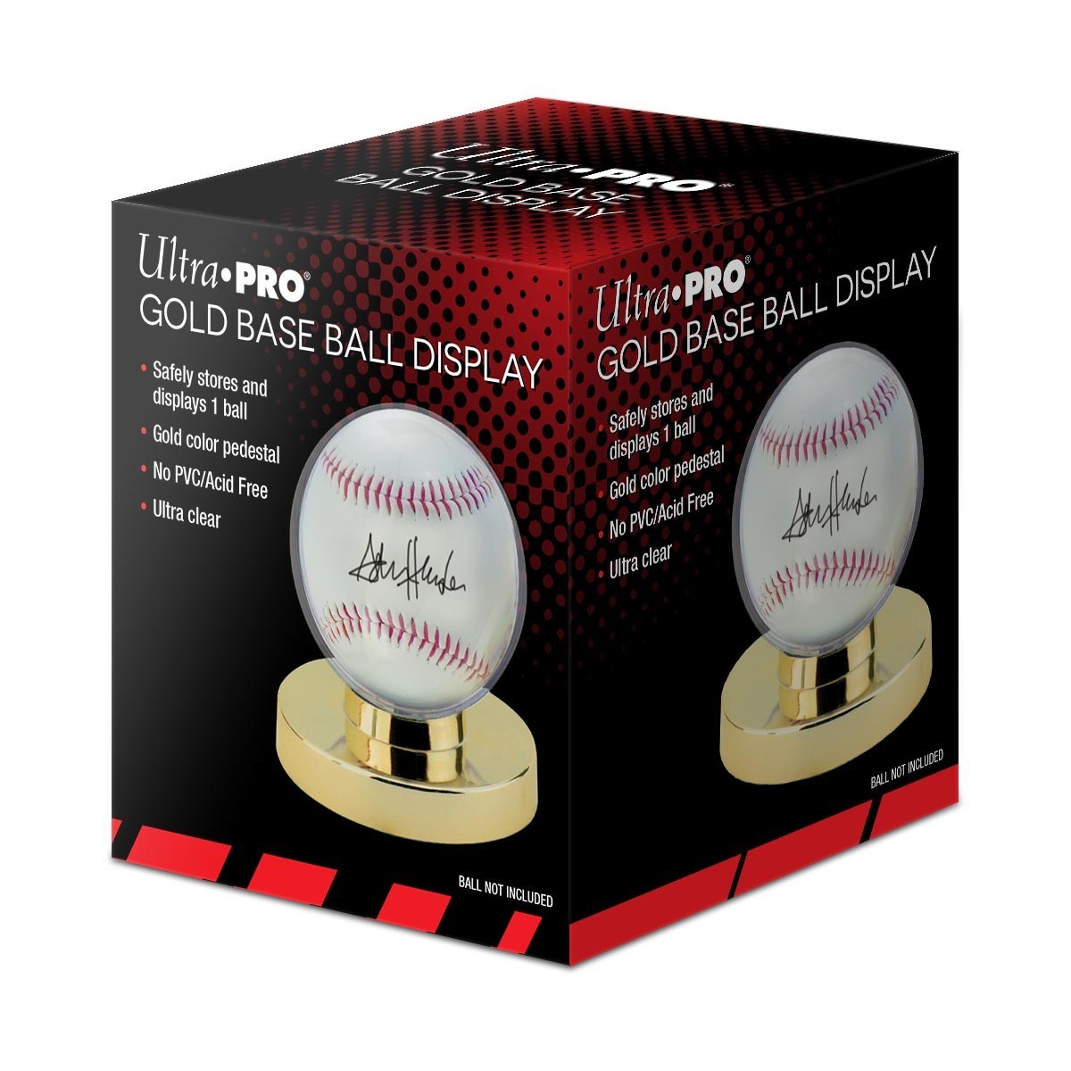 Ultra Pro Baseball Holder Gold Base Display Case Acrylic Ball Globe Pedestal