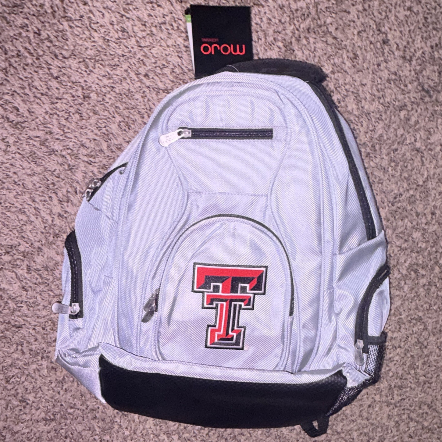 Mojo Licensing Texas Tech Red Raiders NCAA 19in Laptop Backpack Gray/Black/Red