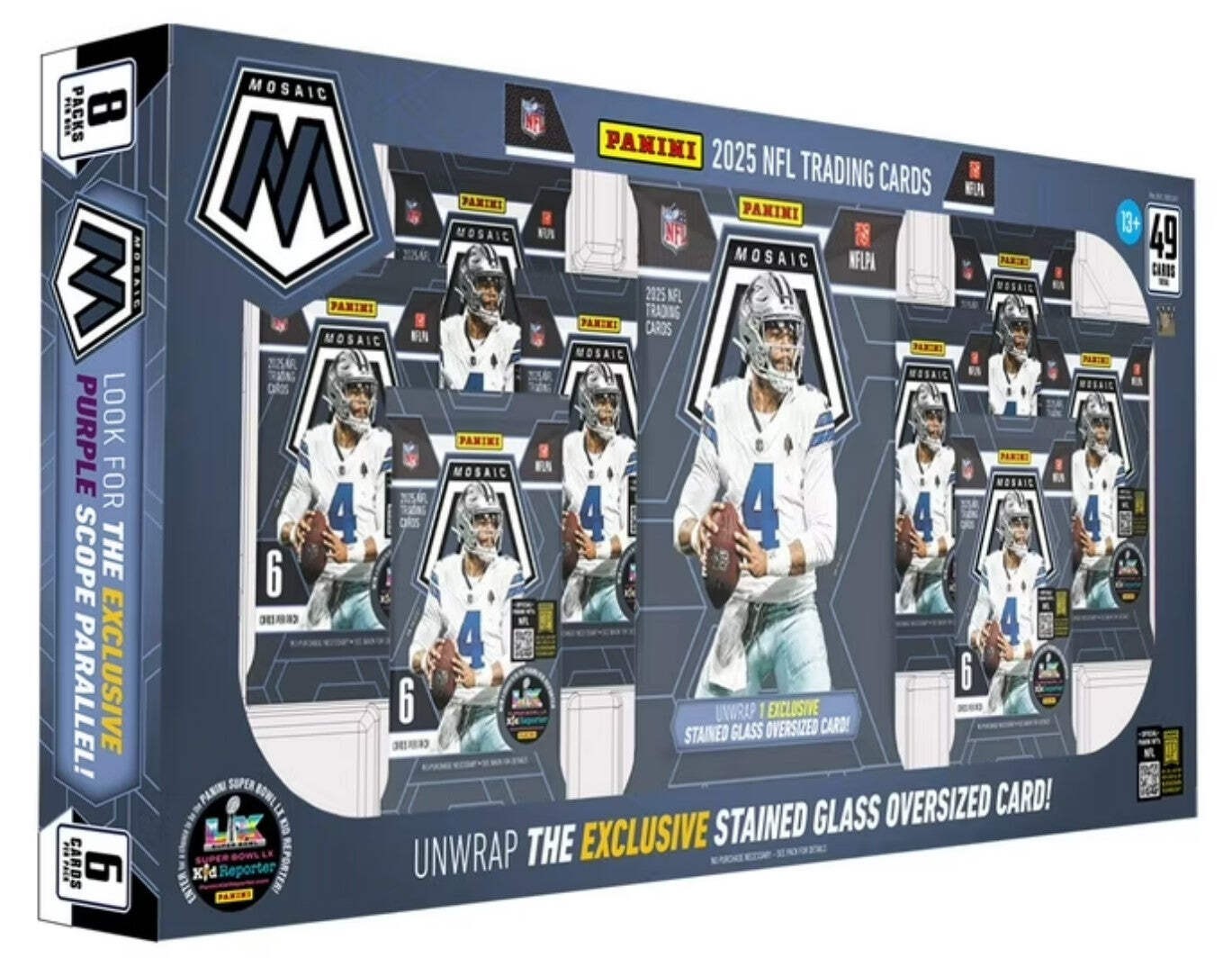 2025 Panini Mosaic Football Costco Bundle Box Stained Glass