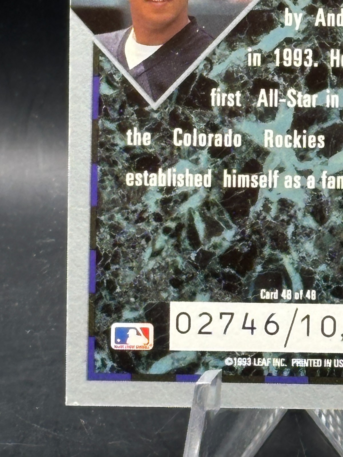 1994 Donruss – Elite Series Andres Galarraga #48 /10000