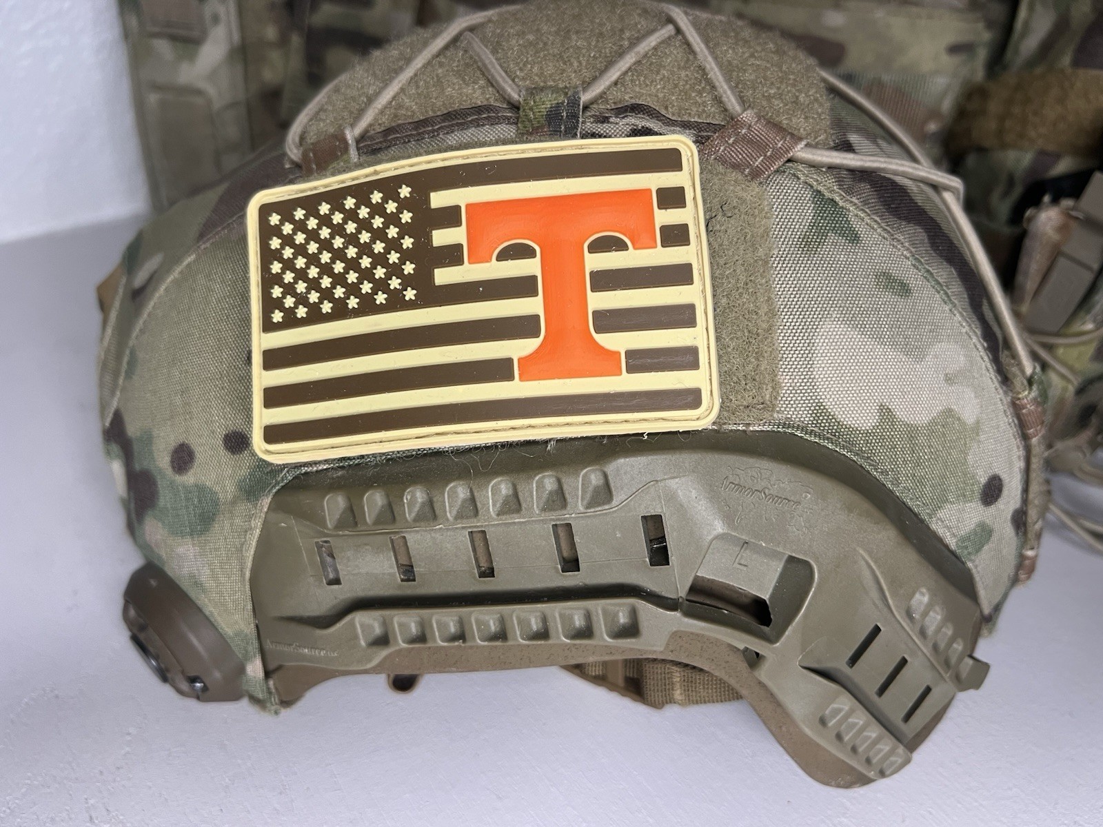 Military Combat American Flag Tennessee Volunteers football PVC Patch W Vlcro
