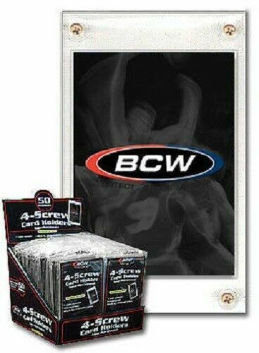 New (10 pk) BCW 4-Screw Recessed Trading Card Holder 20pt Recessed Screwdown