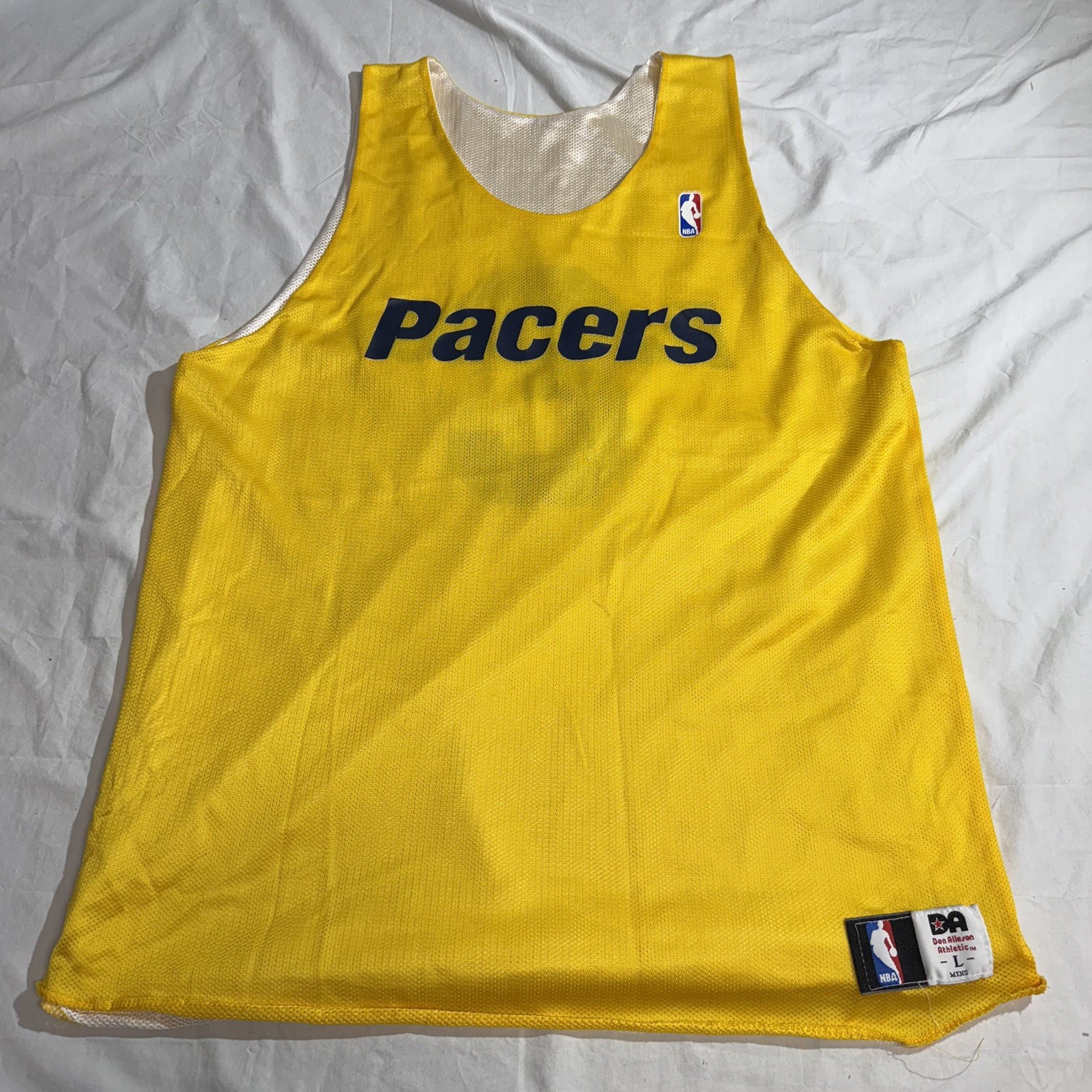 Vintage NBA Indiana Pacers # 3 Reversible Practice Jersey Men Large Don Alleson