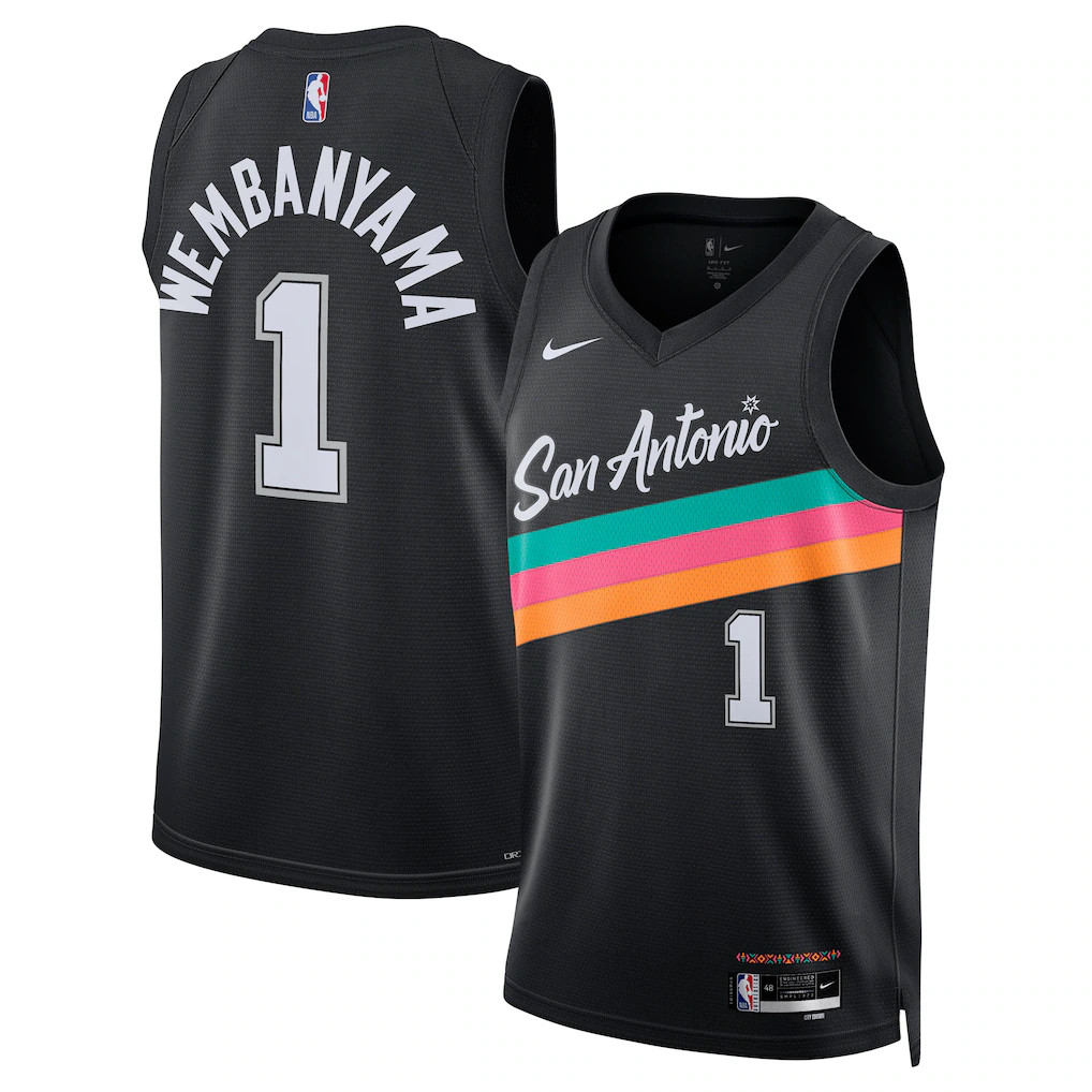 Free tax New 2026 Men’s #1 Wembanyama #5 Embroidered Jersey 9 colors SIZE S-2XL