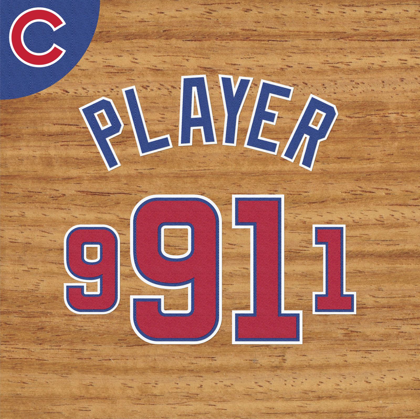 CHICAGO CUBS ROAD JERSEY LETTERING AND NUMBERING KIT (1991-1994)