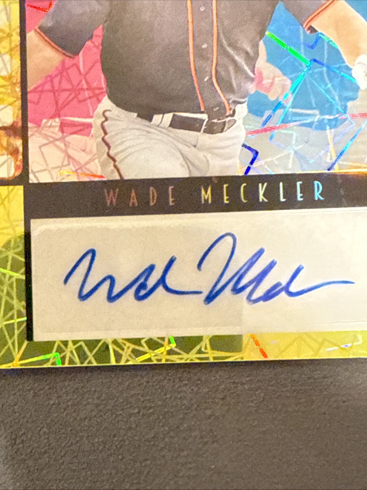 Wade Meckler Auto 1/1 2023 Leaf Vivid Technicolor #T-WM1 Yellow Laser 1 Of 1