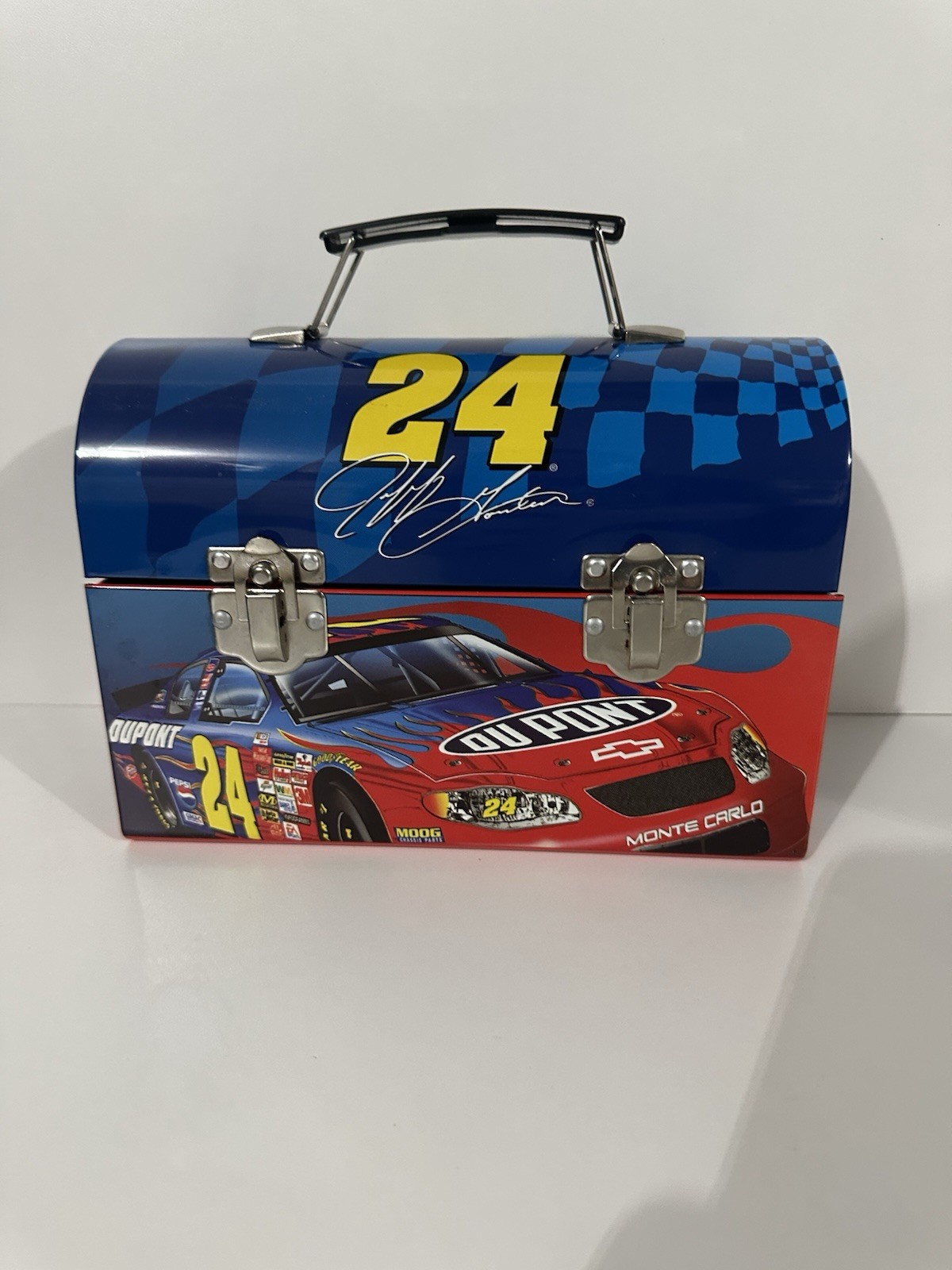 Jeff Gordon #24 NASCAR Tin Lunch Box – DuPont Racing Collectible Storage Box