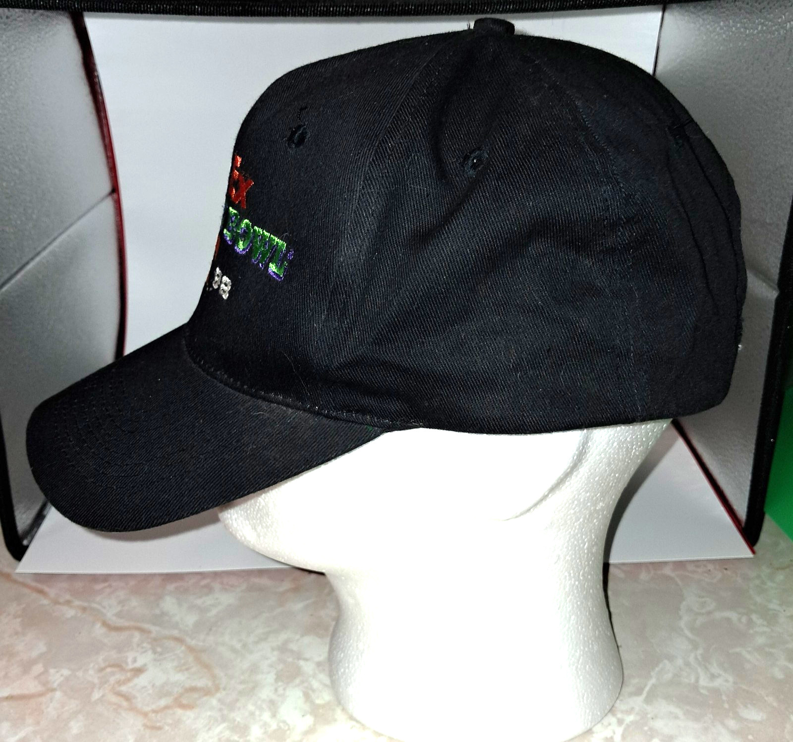 1998 FedEx Tennessee Black Orange Bowl Cap Purchased New at Game Excellent