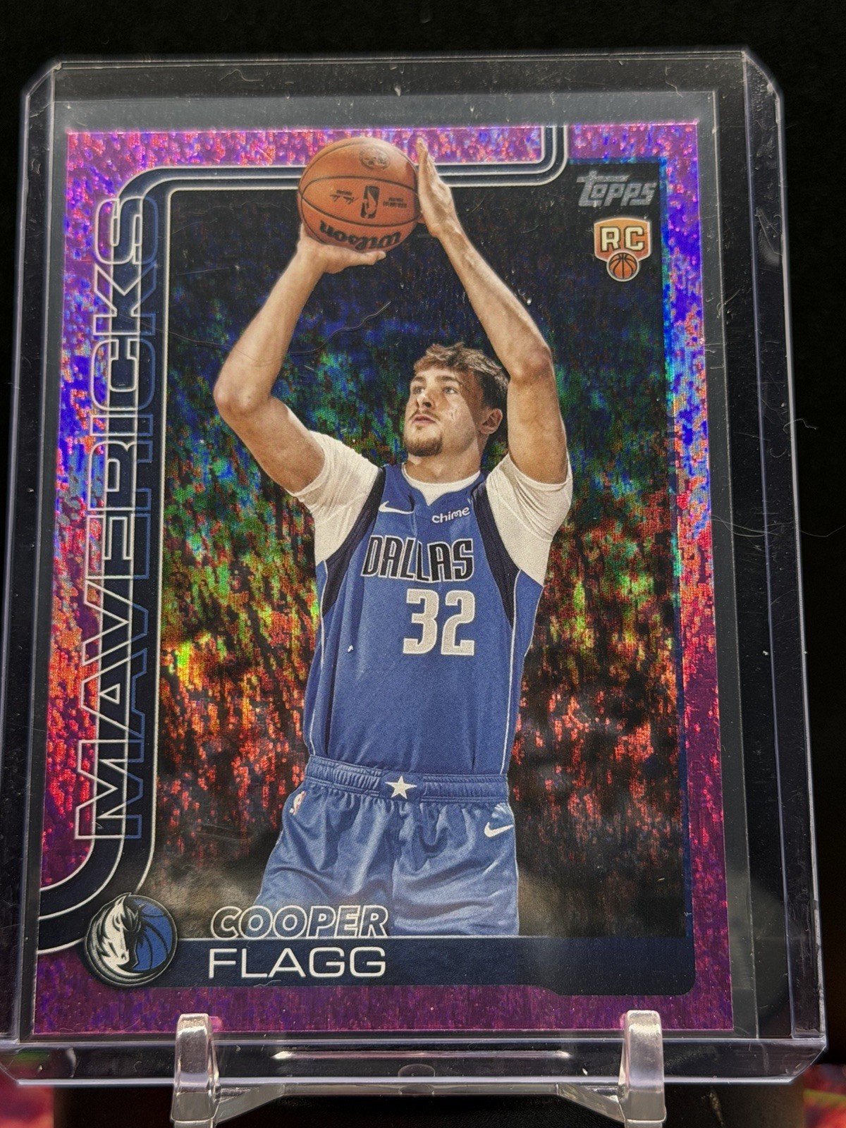 🔥2025-26 Topps Basketball Pink Holo Foil Cooper Flagg RC #201 -Dallas Mavericks
