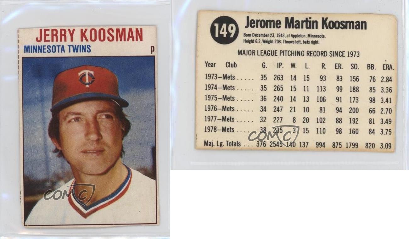 1979 Hostess All-Star Team Jerry Koosman #149 1g62