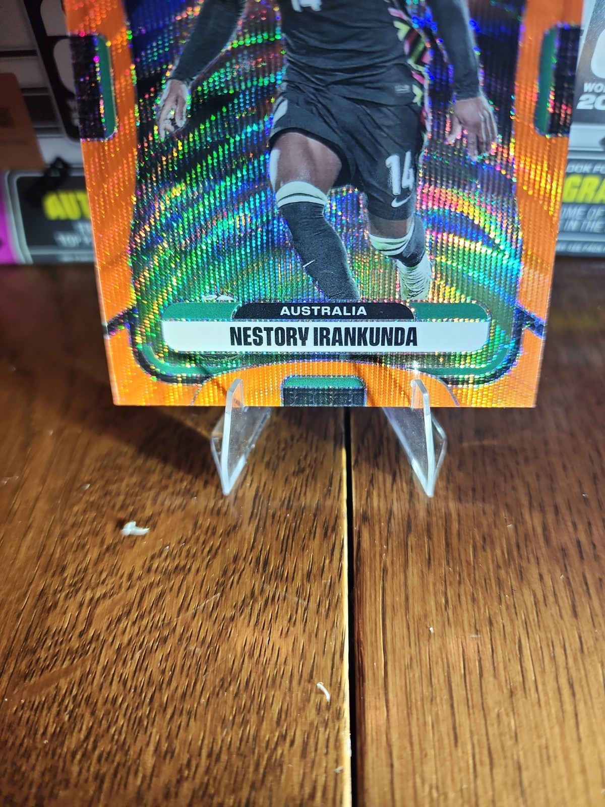 2026 Prizm FIFA World Cup #137 Nestory Irankunda Australia RC Orange Wave /125