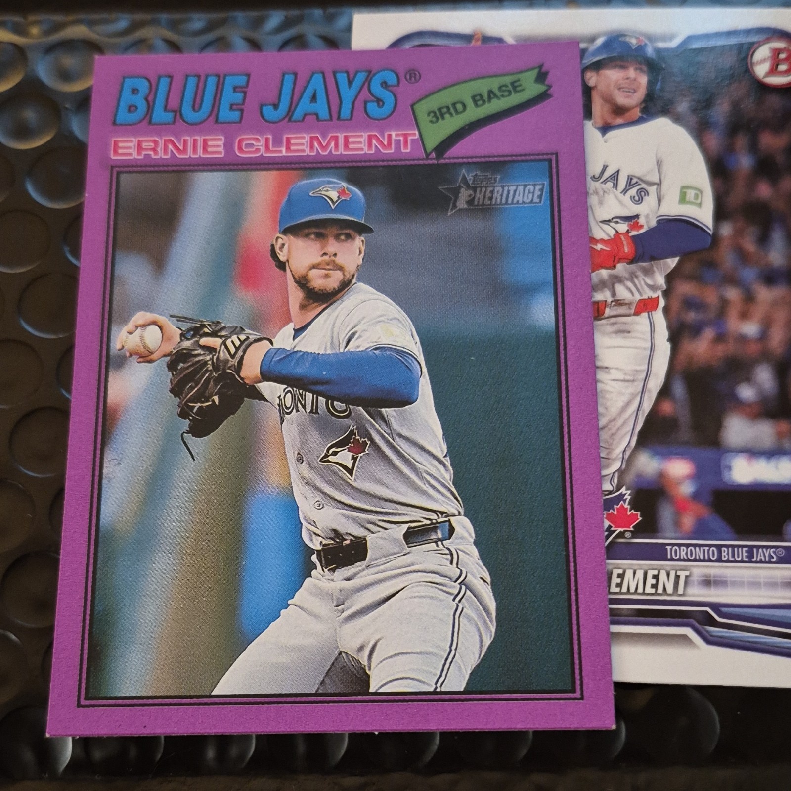 Topps Ernie Clement 2025 Blue Jays Heritage #21 Bowman #8 2 Card Lot