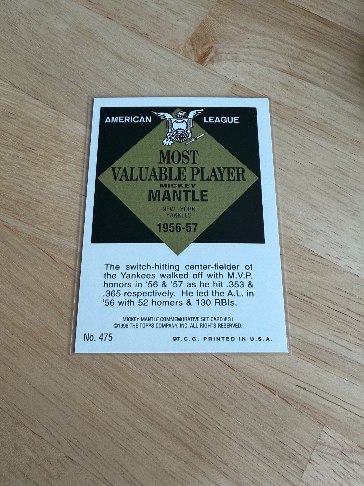1997 Topps Mickey Mantle #475