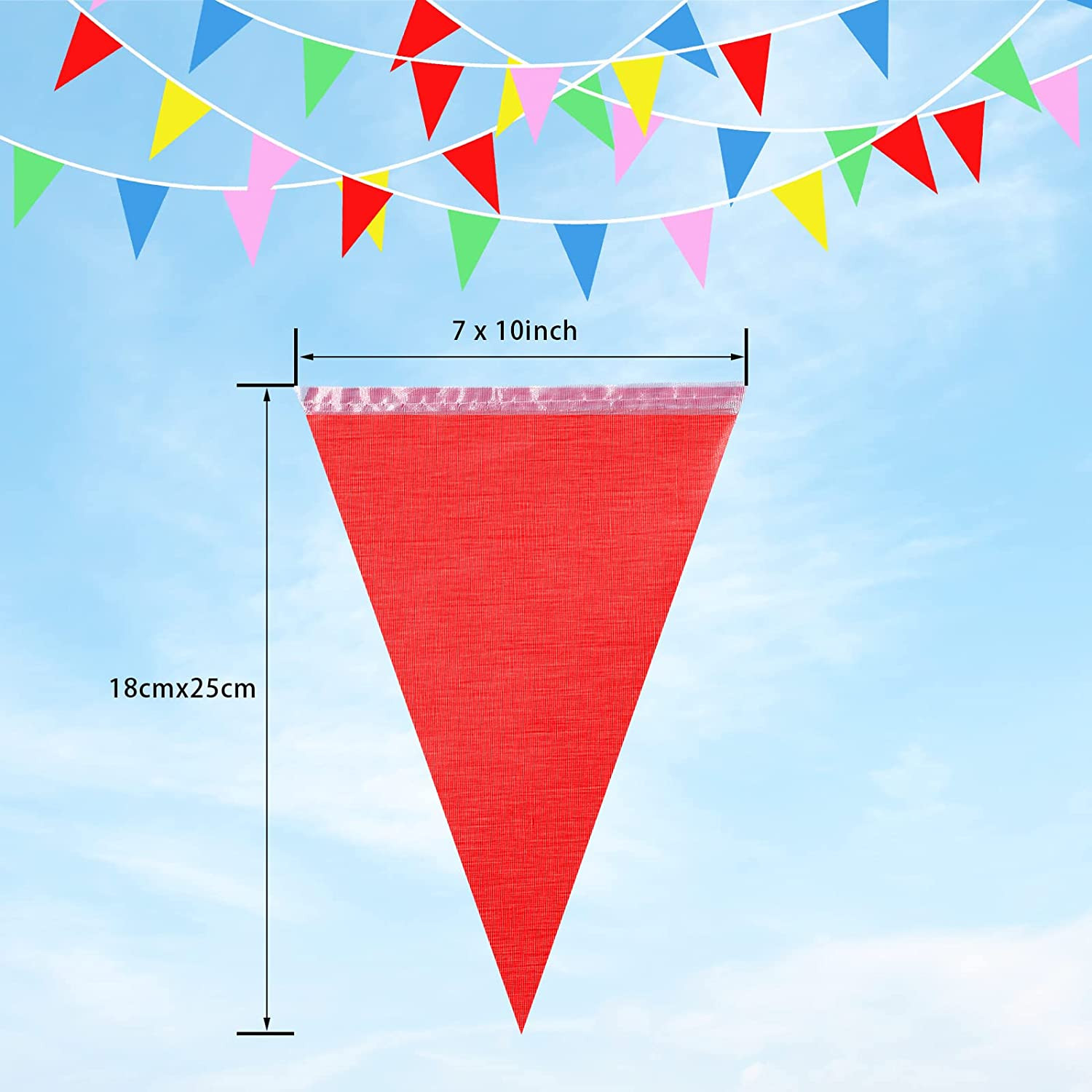 20 Sets 1640 Ft 1000 Pcs Flag Pennants Bulk Pennant Banner Multicolor Outdoor Ga