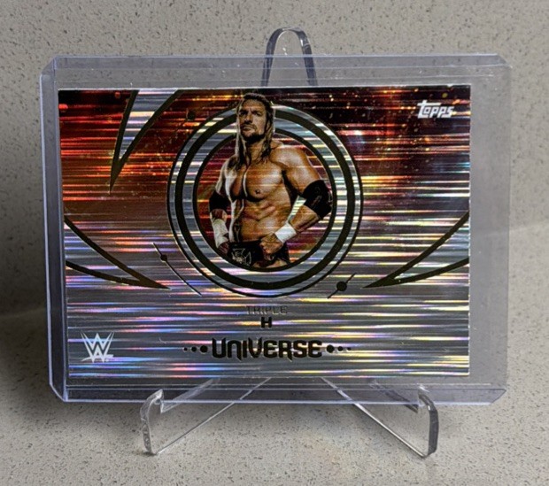 Triple H Flare Parallel 2025 WWE Topps Universe Hobby Exclusive Foil Holo #195