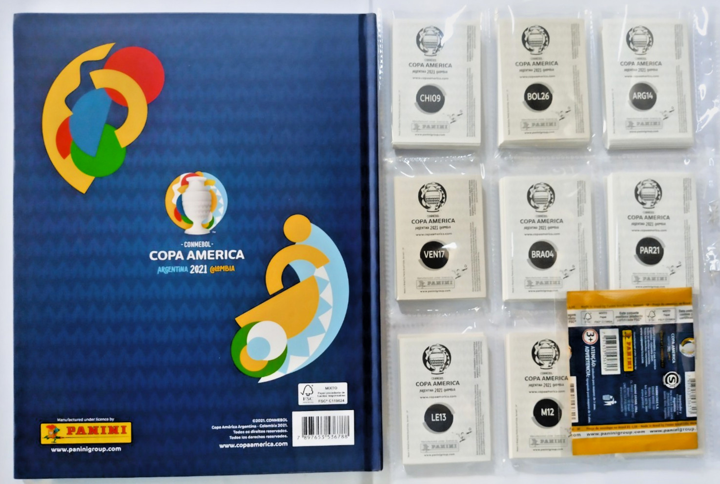 COPA AMERICA ARGENTINA / COLOMBIA 2021 PANINI – ALBUM HARDCOVER + FULL SET 369