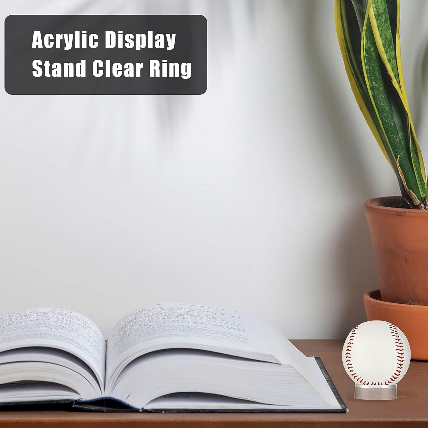 Jetec Acrylic Sphere Stand round Display Stand Clear Ring Ball Sphere Stand Plas