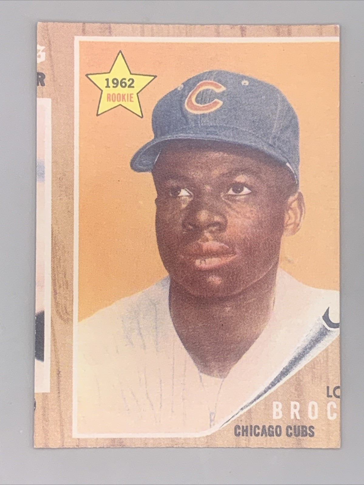 1962 Topps Lou Brock #387 Rookie Cubs Miscut No Creases Tiny Corner Touch Sharp!