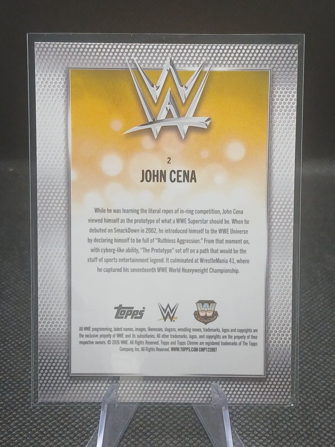 2026 Topps Chrome WWE John Cena #2 Silver X-Fractor Legend