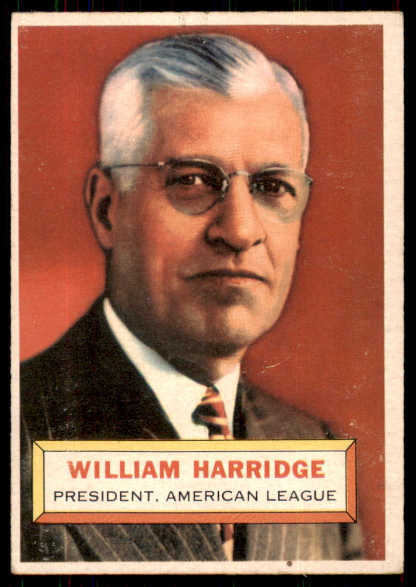 1956 Topps #1b Will Harridge : Gray Back