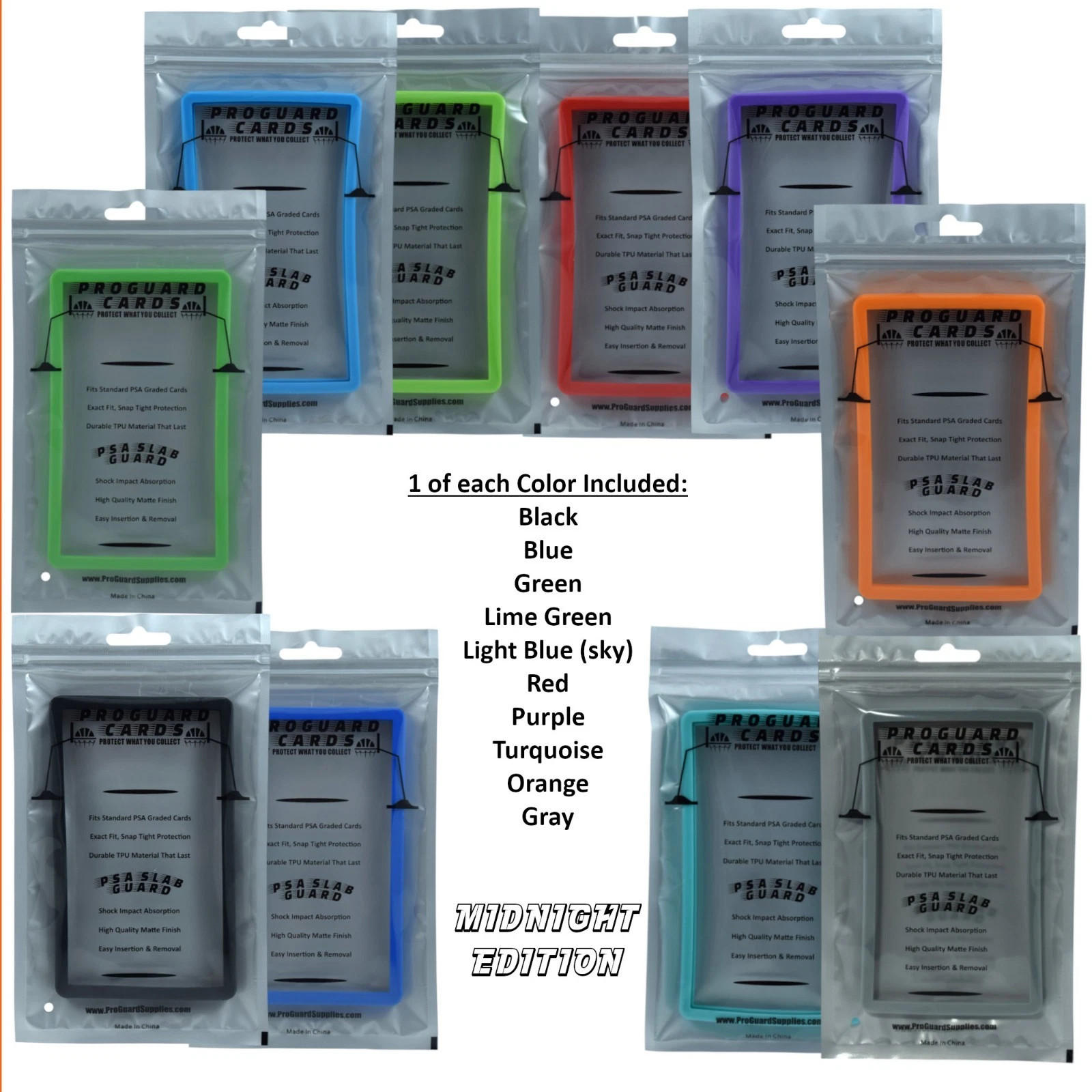 For PSA 35PT Graded Card Slab Protector Silicone Bumper Case Guard Sleeve Sports