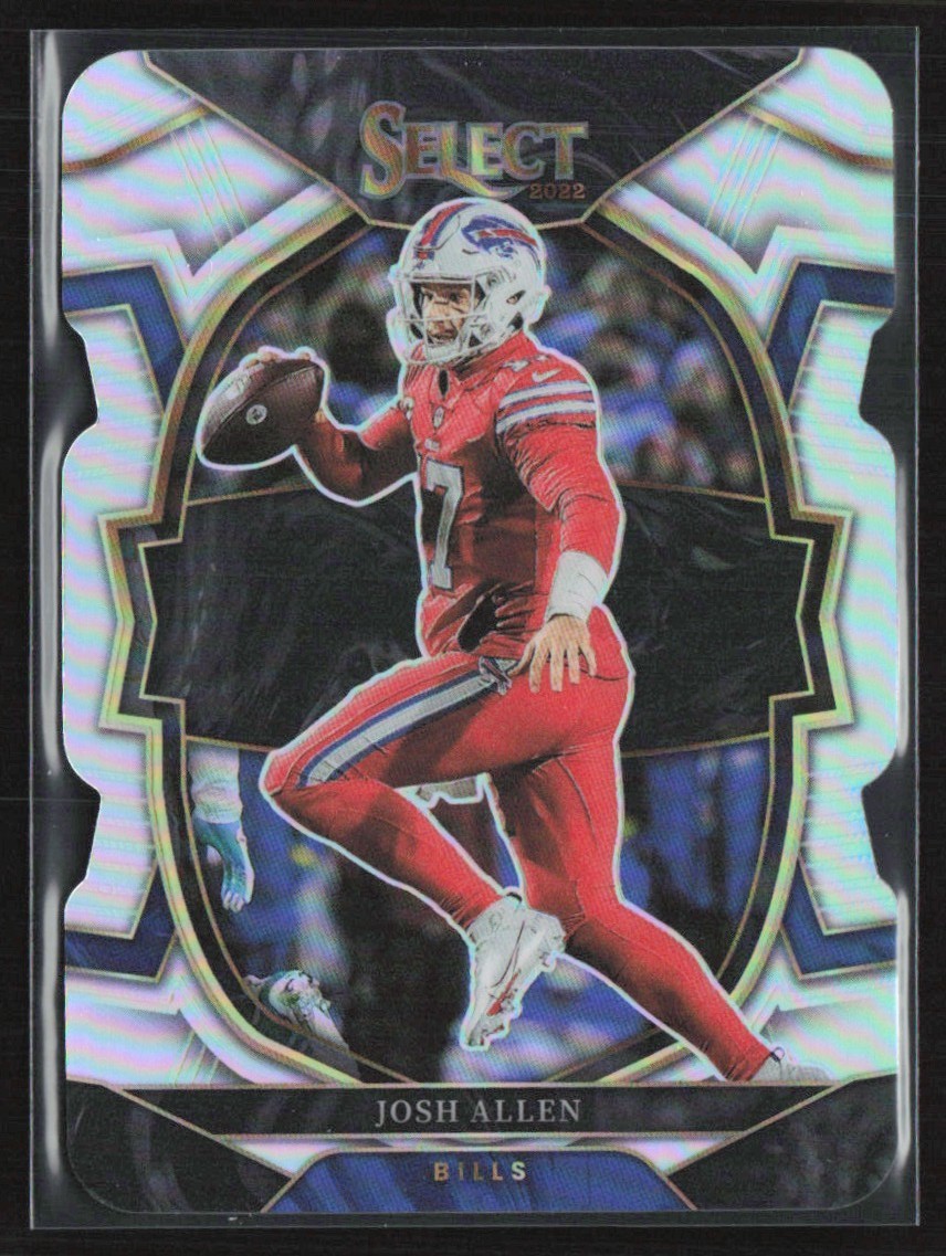 Josh Allen 2022 Panini Select Concourse Silver Prizm Die-Cut #97 Buffalo Bills