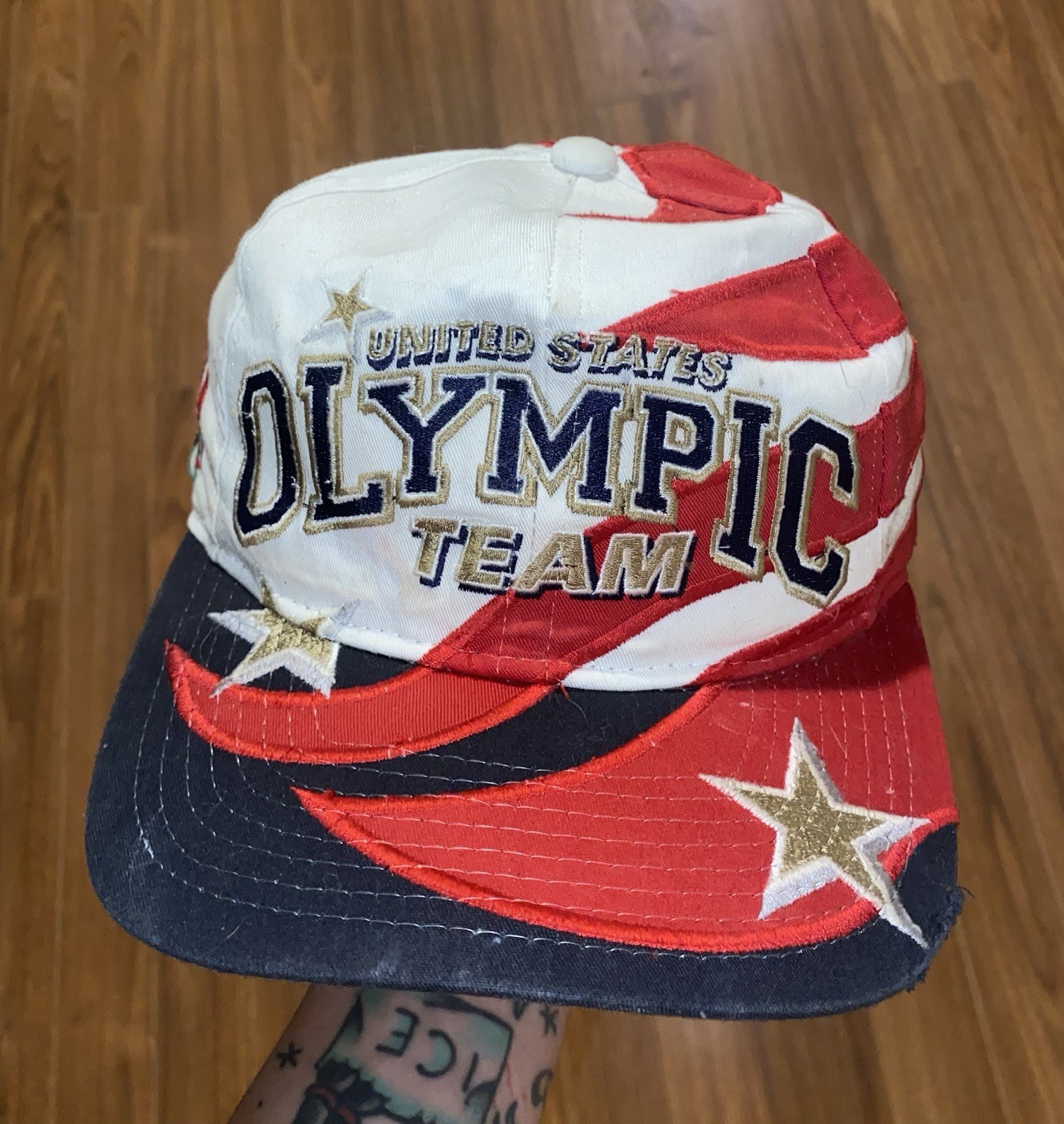 Vintage 1996 United States Olympic Team Starter Snapback Shark Tooth Hat/Cap