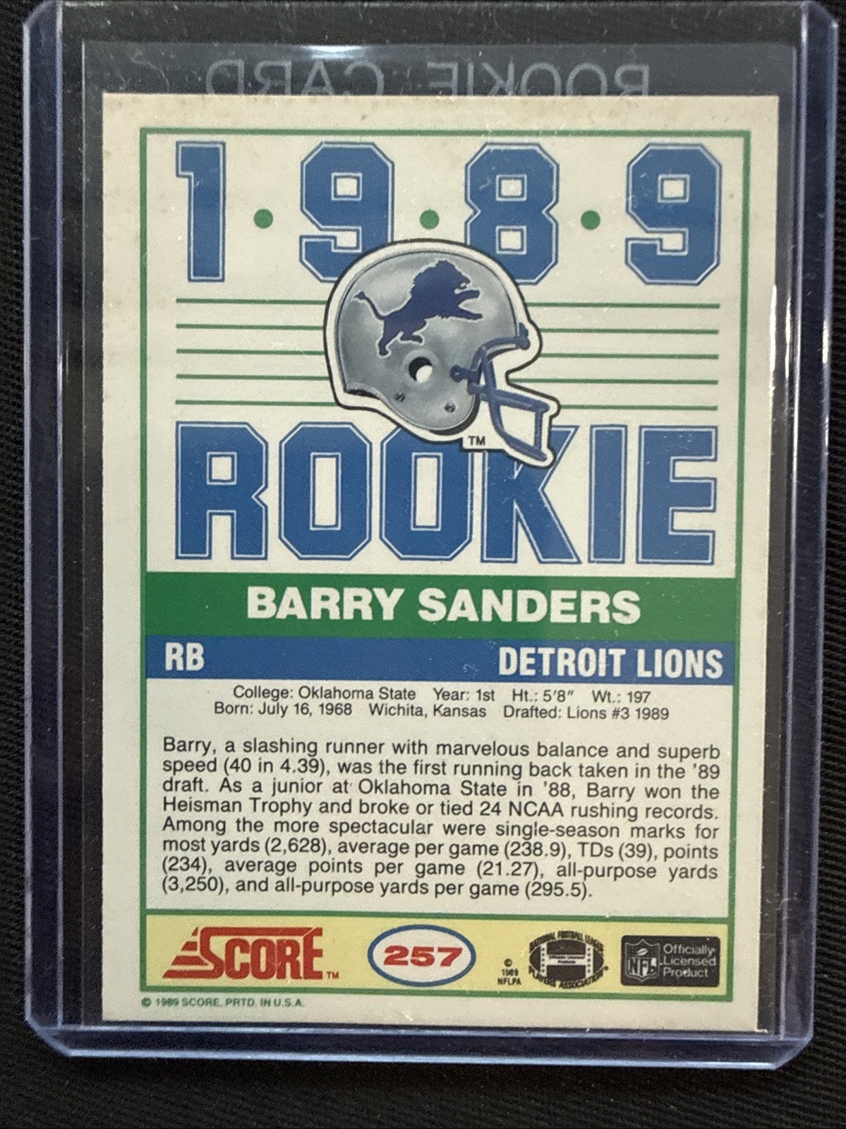 1989 Score Football Complete Set 1-330 NM-MT Sharp! Barry Deion Sanders RC’s!!