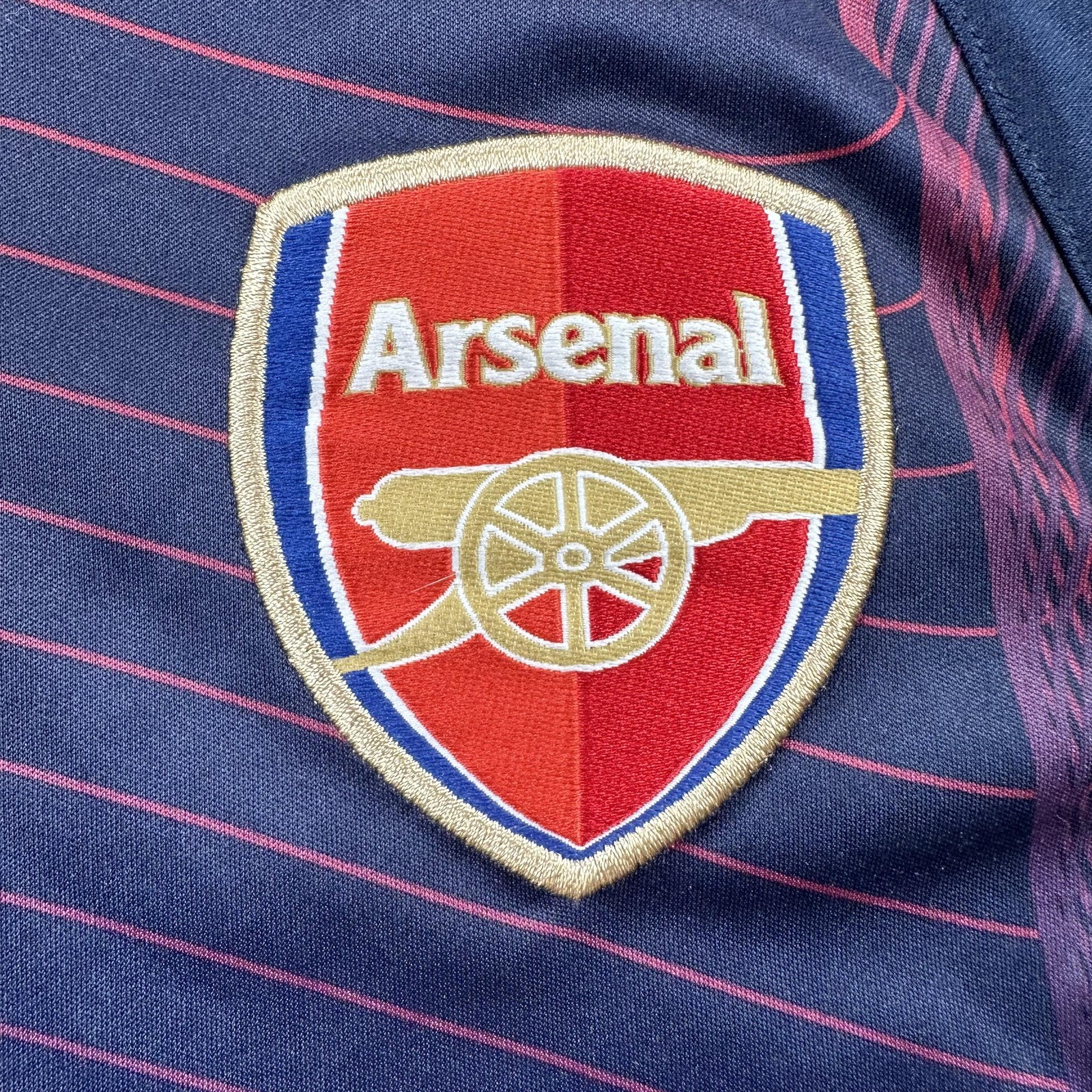 Vintage Nike Arsenal FC Jersey Mens Small Blue Soccer Training Kit 2007 Season