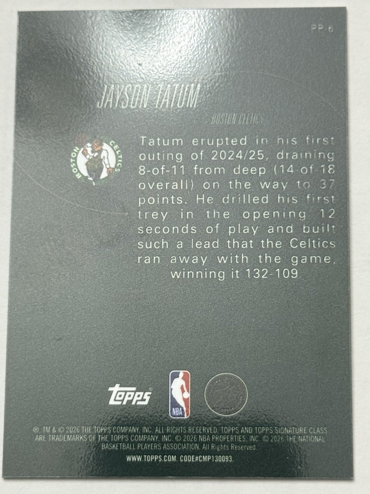 2025-2026 Topps Signature Jayston Tatum Case Hit SSP Pressure Points