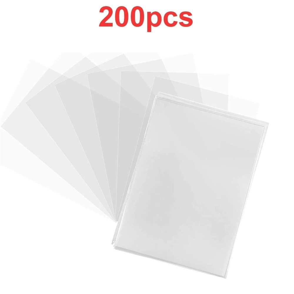 100-500Pcs Soft Penny Card Sleeves Card Holder For Pokemon Football Game Card