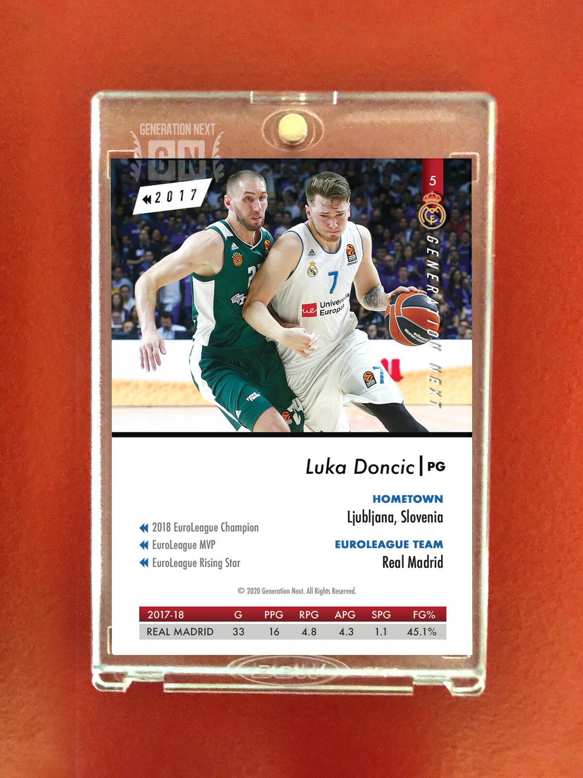 Luka Doncic / Real Mandrid RC / Rookie Replay 2017 / Generation Next