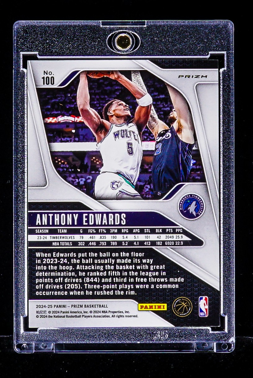 Anthony Edwards RARE REFRACTOR ORANGE ICE PRIZM INVESTMENT CARD Timberwolves SSP