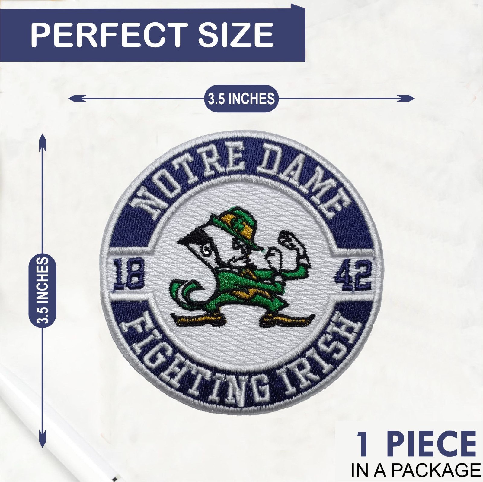 Notre Dame Fighting Irish NCAA Team Logo Iron On Patch – Sew Patch – Embroidered