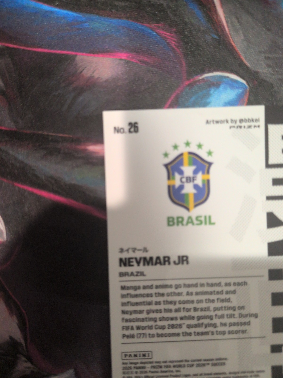 2026 Panini Prizm FIFA World Cup Neymar Jr #26 MANGA SSP Brazil Case Hit