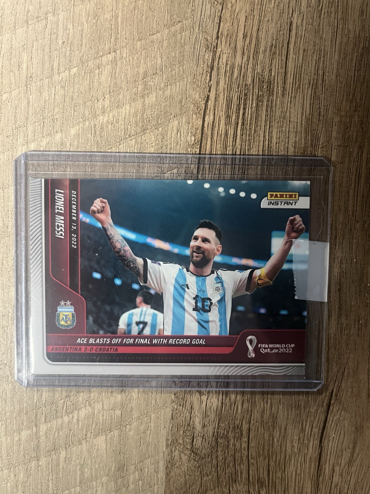 2022 Panini Instant FIFA World Cup #108 Lionel Messi Argentina Final PR/3286 SP