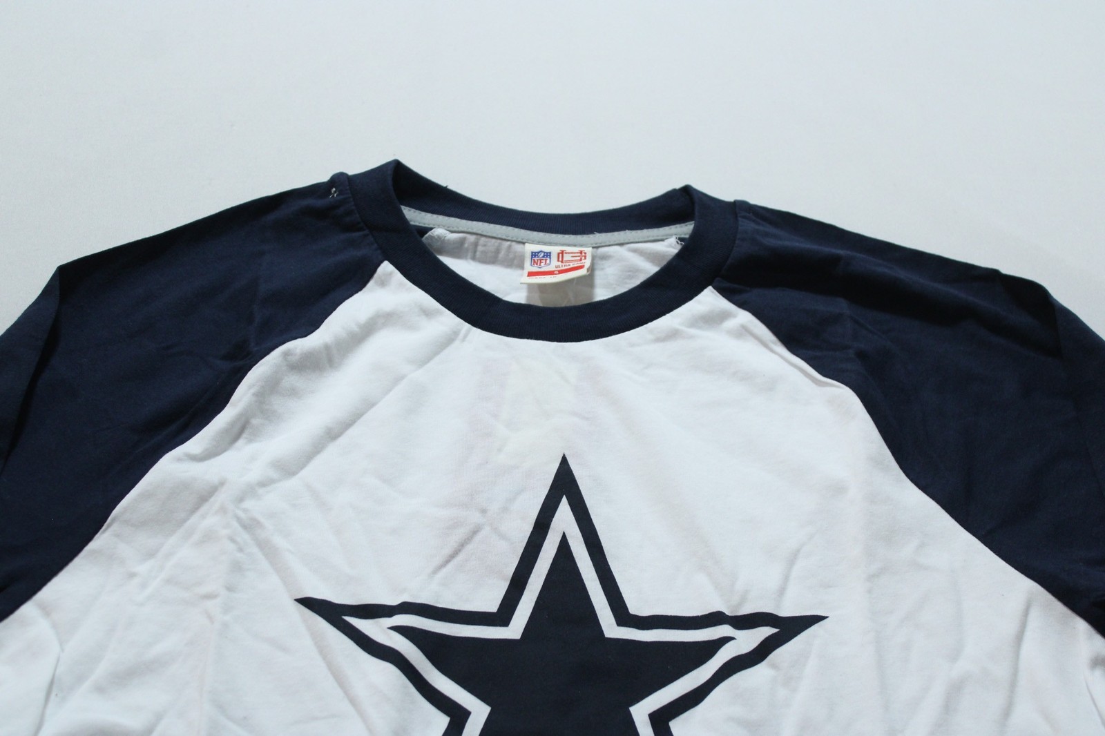 Dallas Cowboys Unisex Adult’s Ultra Game Relaxed Raglan Tee JL3 White Small NWT