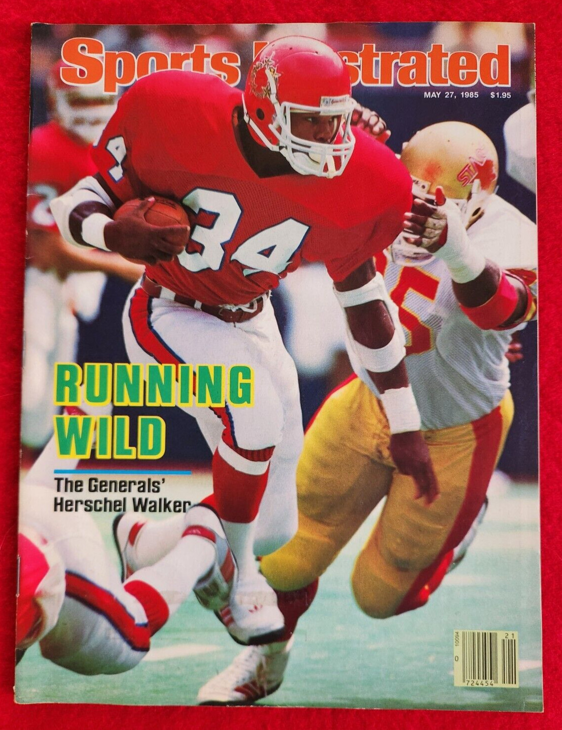 May 27 1985 USFL NEW JERSEY GENERALS HERSCHEL WALKER Sports Illustrated NO LABEL