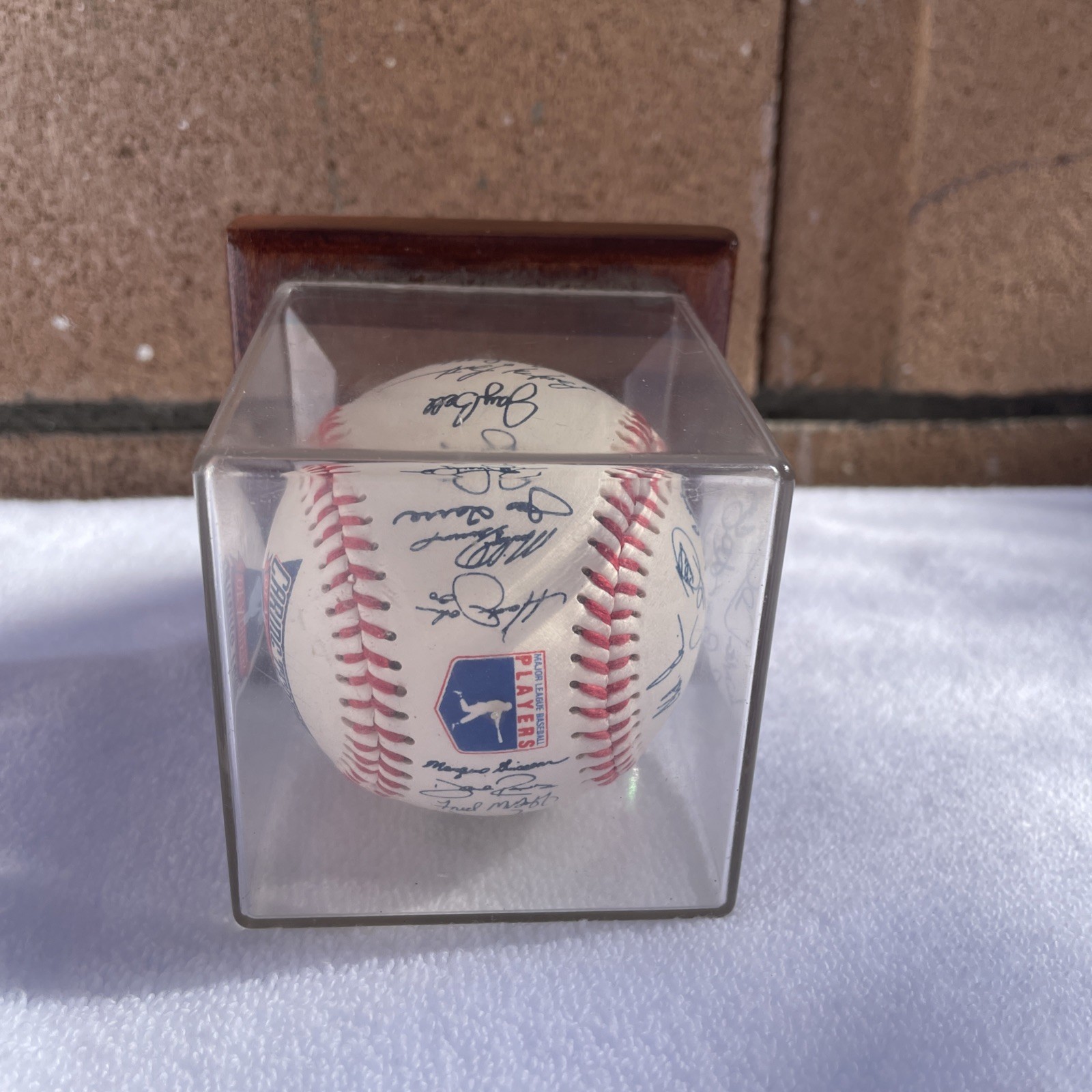 Autographed Baseball Multi Signed MLB Coaches Caring Team Athletes Crest
