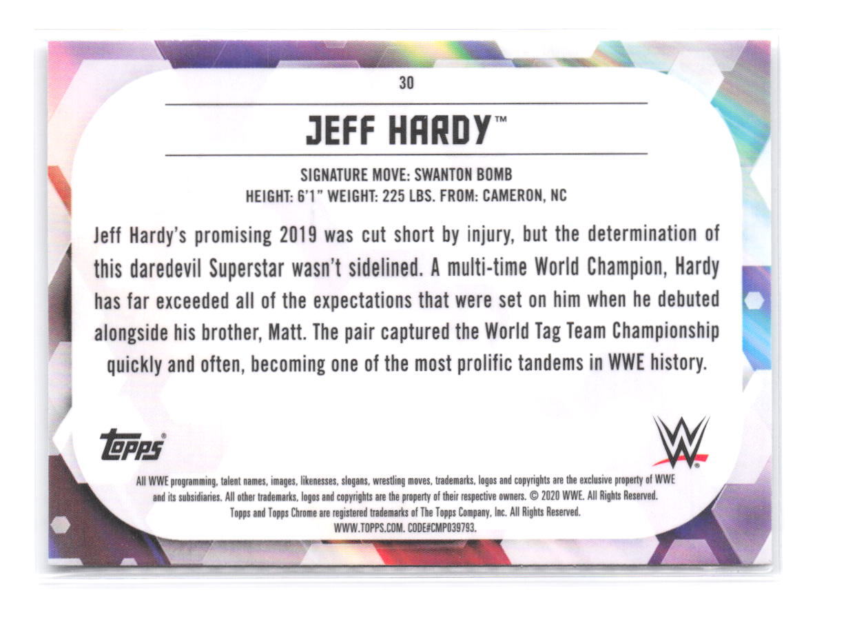 2020 Topps Chrome WWE Jeff Hardy 30 AEW TNA