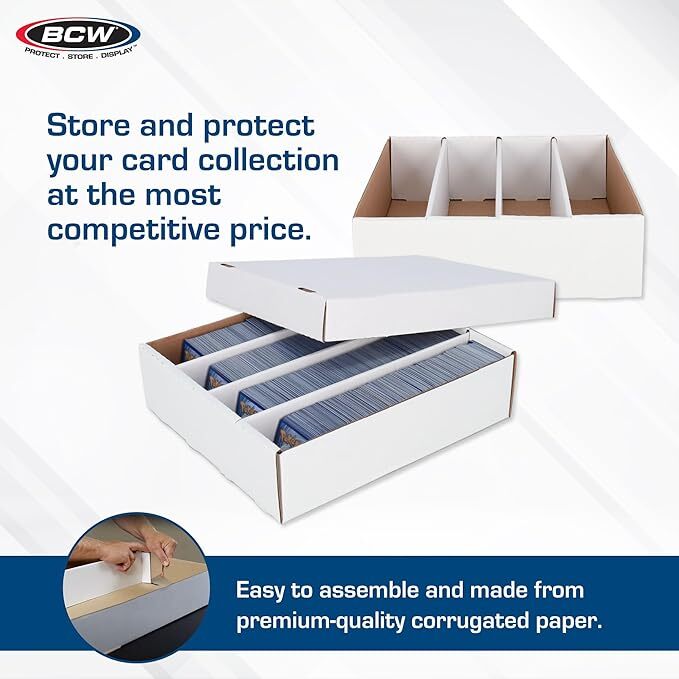 BCW 4ct Monster Trading Card Box Holds 3200 Cards Sports & Magic Card Storage
