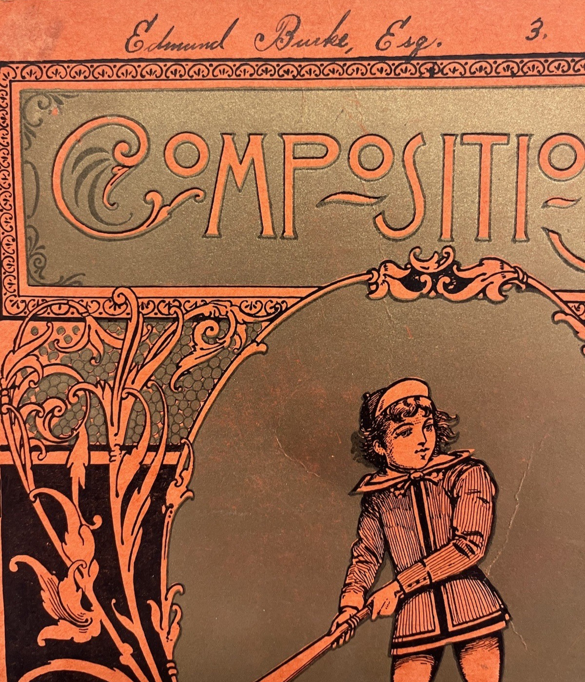 Antique 1890’s Victorian Baseball Themed “Low Ball” School Composition Notebook