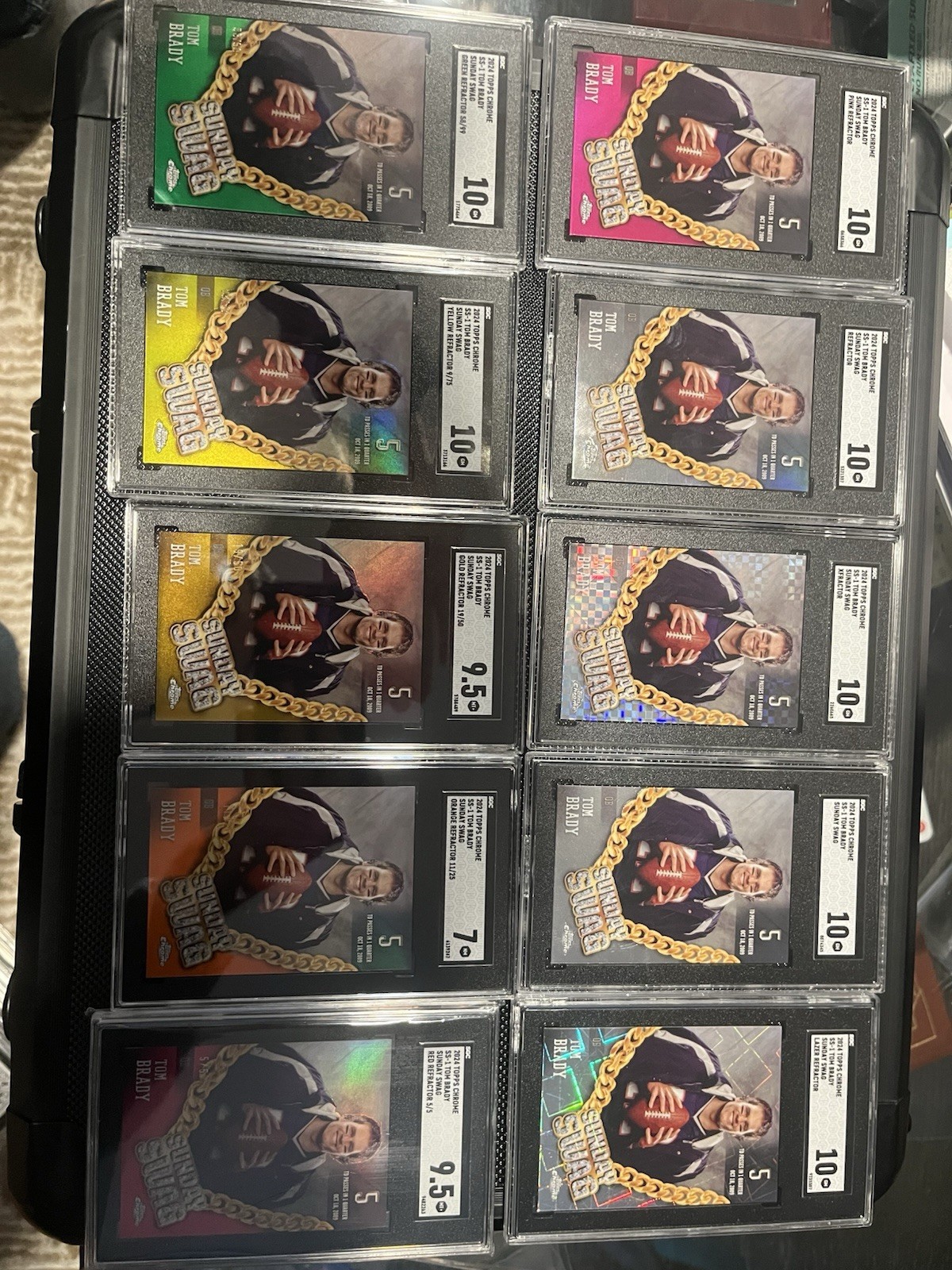 2024 Topps Chrome Tom Brady SS-1 Rainbow Sunday Swag Lot Sgc 10 /5 /25 /50 /75
